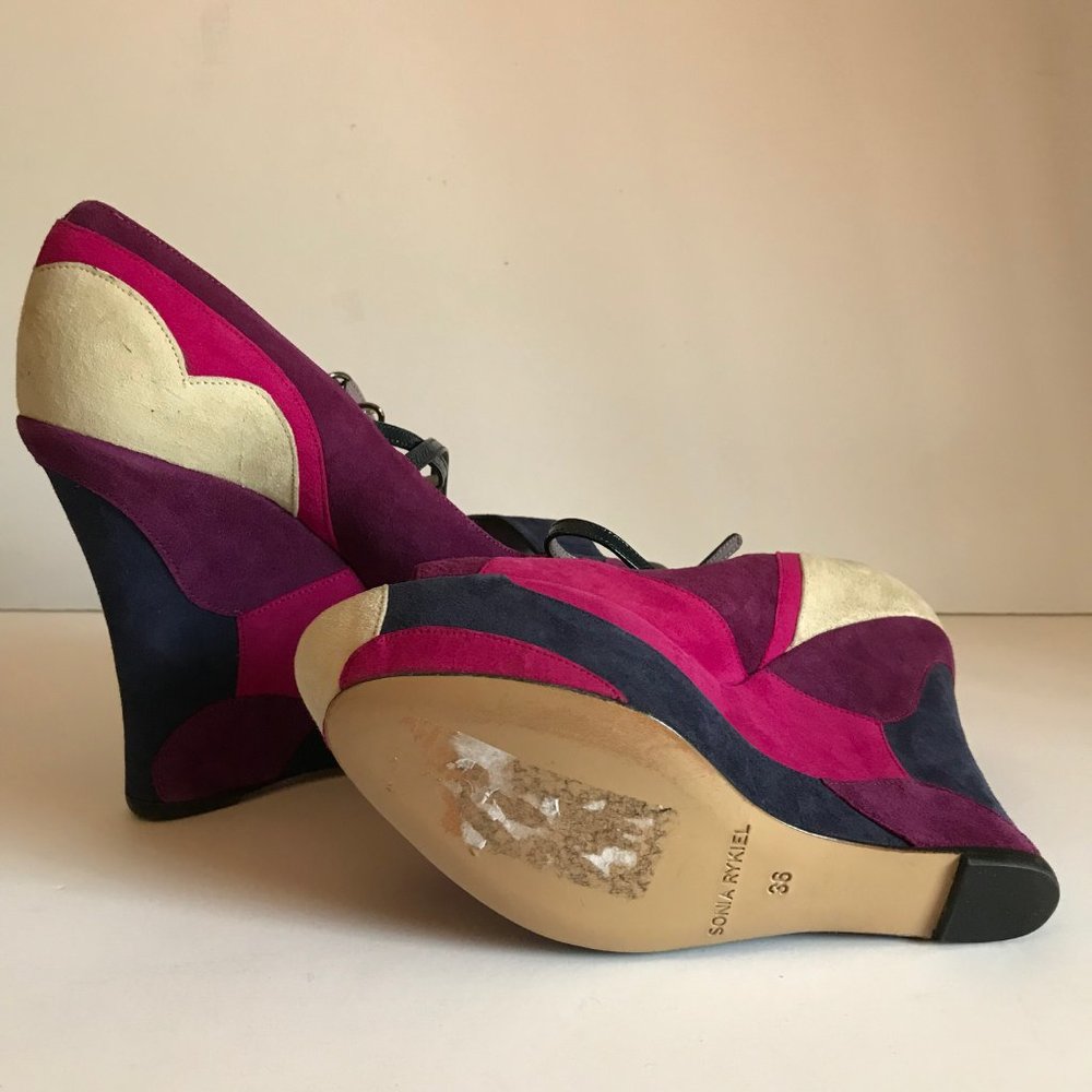 Sonia Rykiel Patchwork Suede Platform Eu Size 36 - image 3